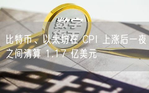 比特币、以太坊在 CPI 上涨后一夜之间清算 1.17 亿美元-第1张图片-交易所